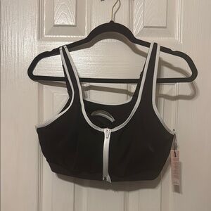 Black and White Sports Bra